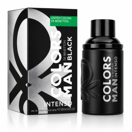 Perfume Benetton Colors Man Black Intenso Eau de Parfum 100ml Hombre